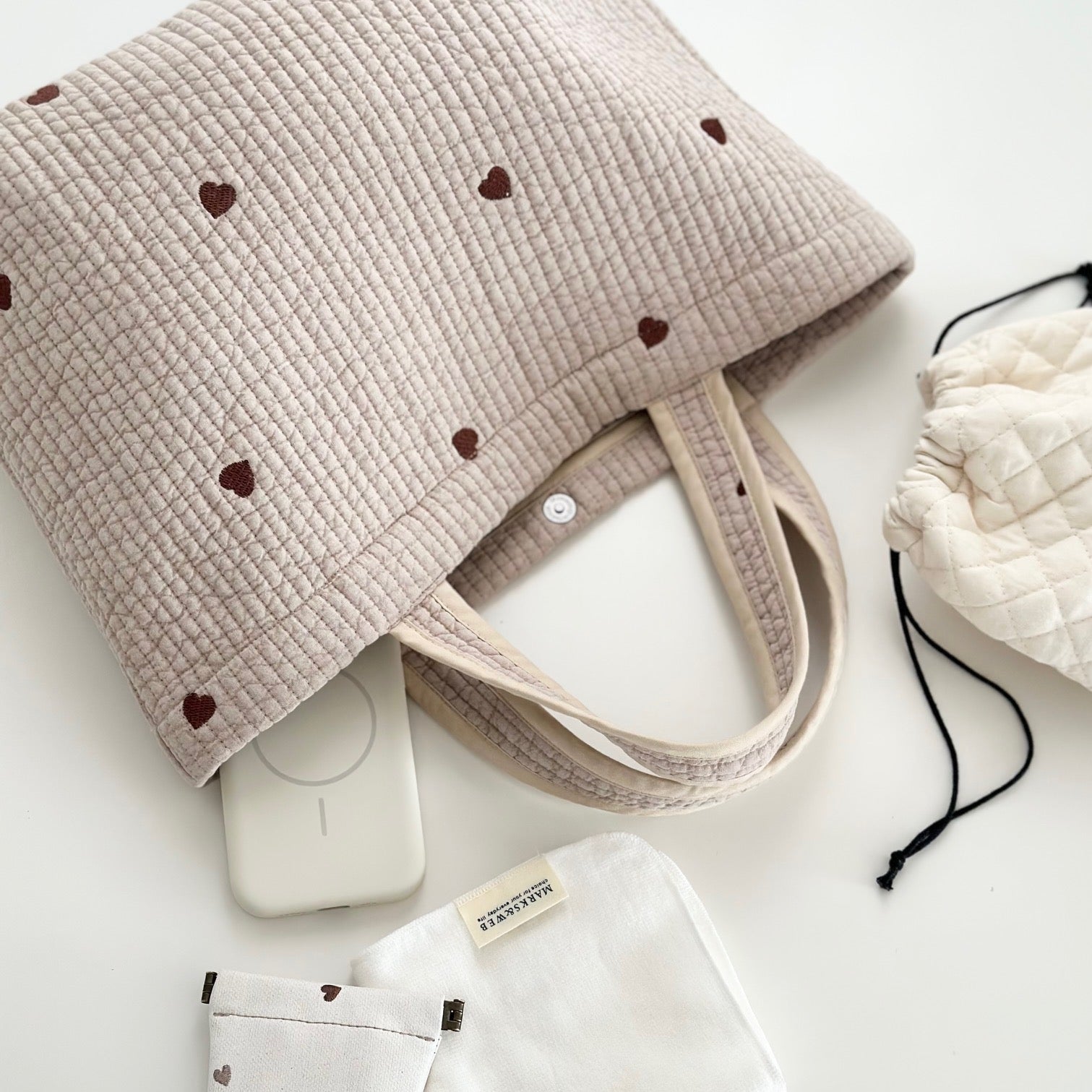 Petit heart nubi bag midi(ﾌﾟﾃｨ ﾊｰﾄﾐﾃﾞｨ)