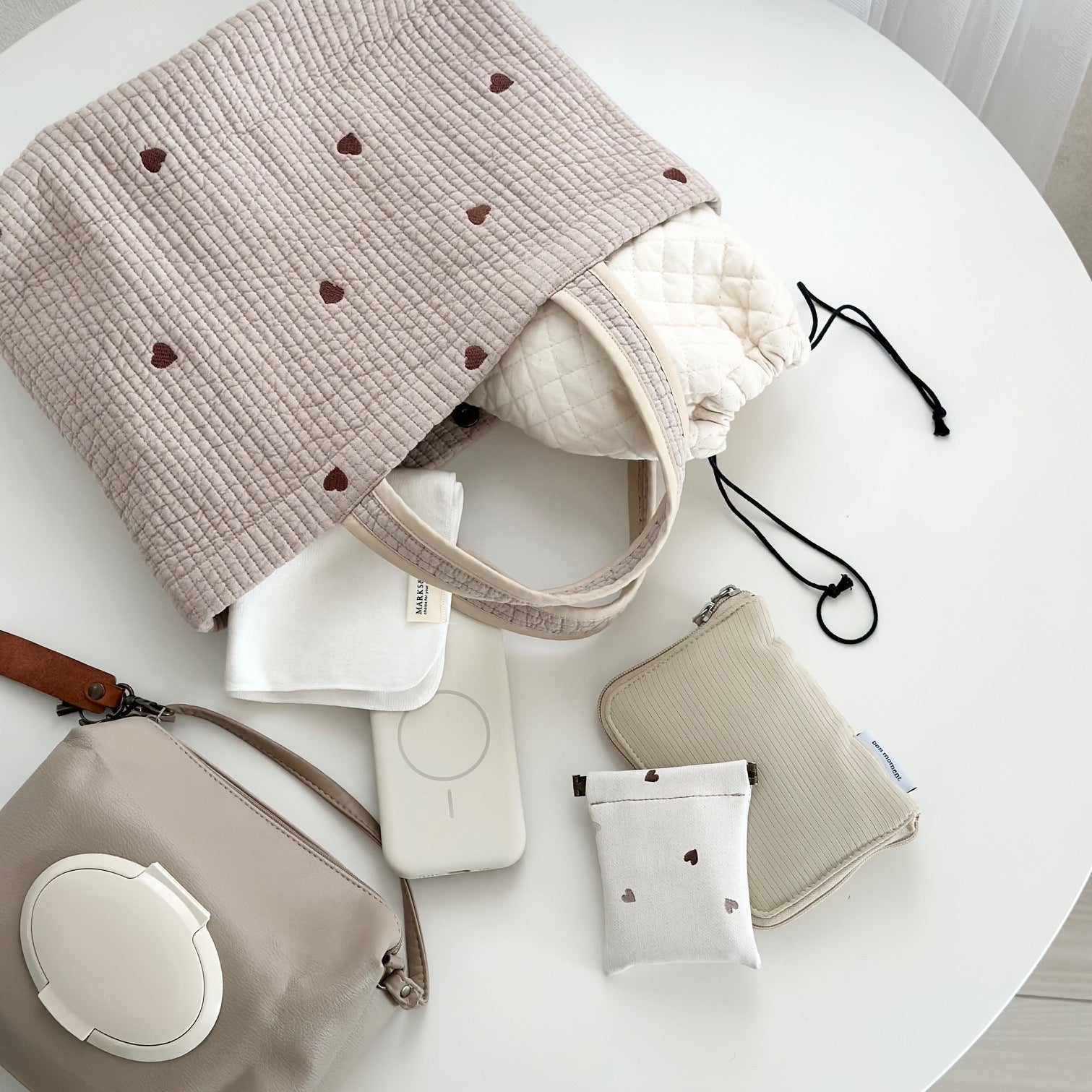 Petit heart nubi bag midi(ﾌﾟﾃｨ ﾊｰﾄﾐﾃﾞｨ)