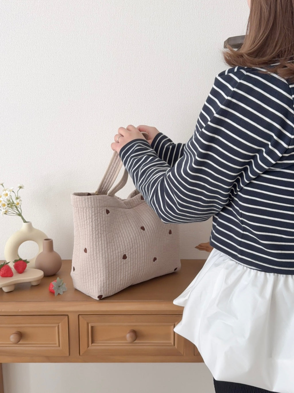 Petit heart nubi bag midi(ﾌﾟﾃｨ ﾊｰﾄﾐﾃﾞｨ)
